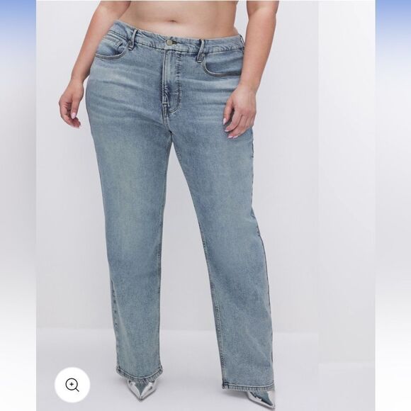NWT- Good American-GOOD '90s RELAXED JEANS | INDIGO499- Size 18 - Picture 1 of 5